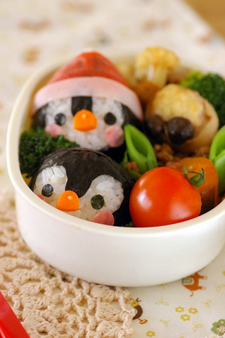 kawaii bento penguin