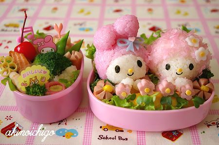 kawaii bento bunnies